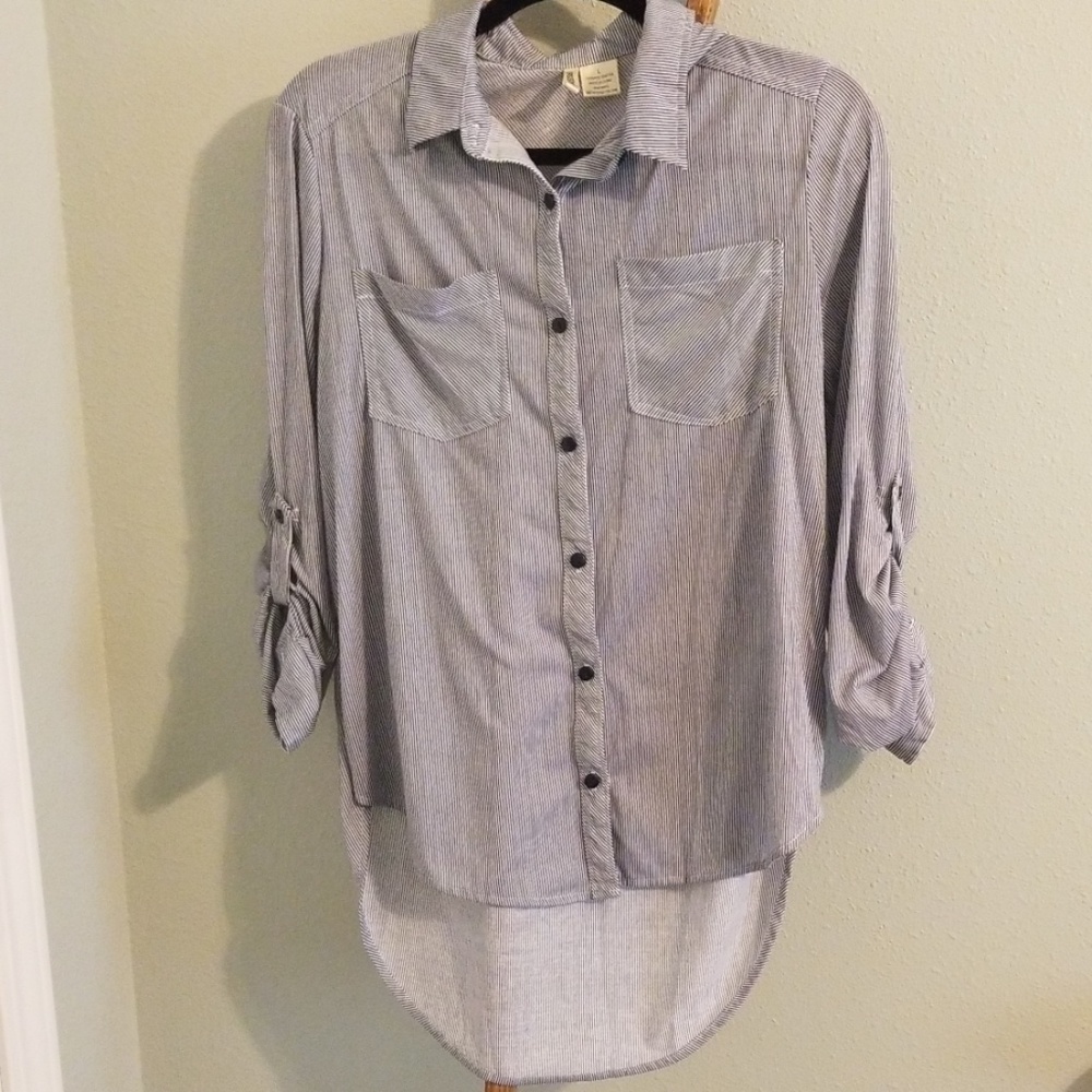 Stripped button down shirt